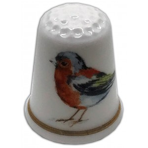 chaffinch personalised china thimble