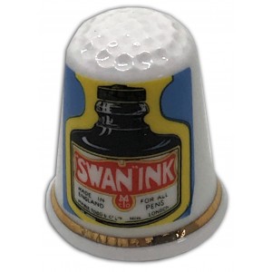 retro design personalised china thimble