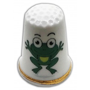 personalised frog thimble