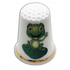 personalised frog thimble