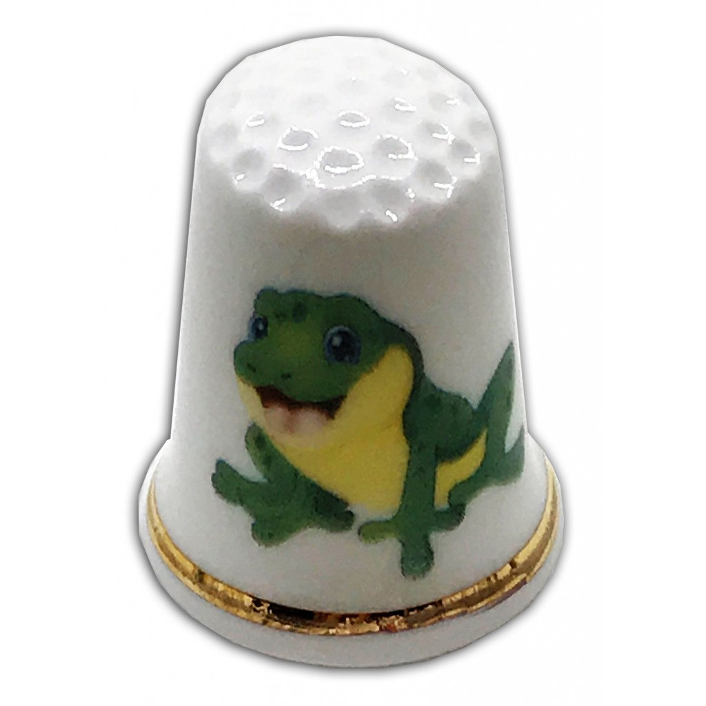 personalised frog thimble
