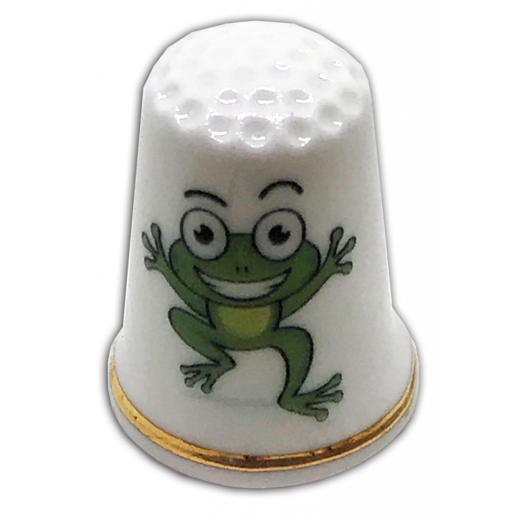 personalised frog thimble