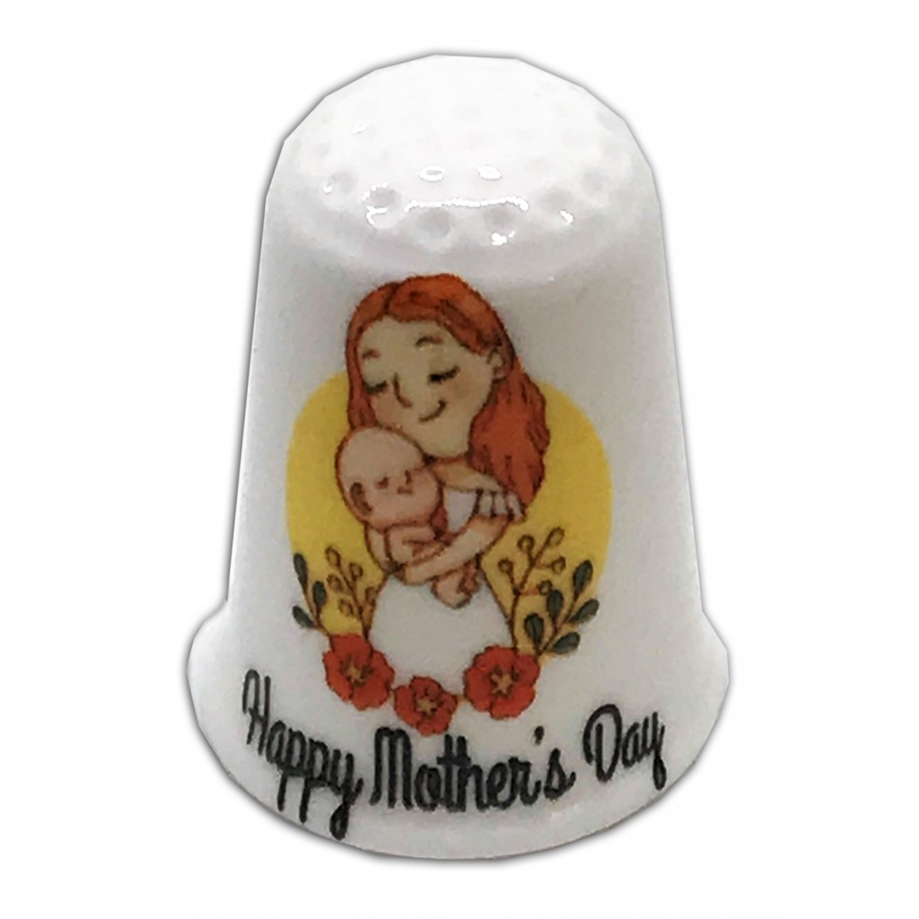 personalised china mother's day thimble