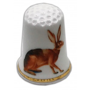 personalised hare thimble