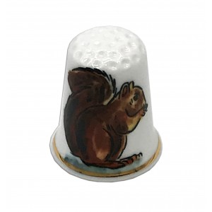 red squirrel china thimble