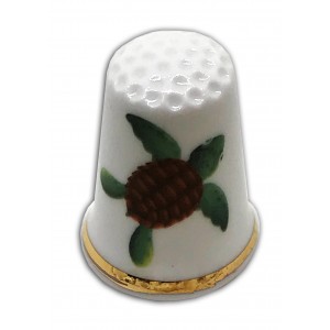 sea turtle personalised china thimble
