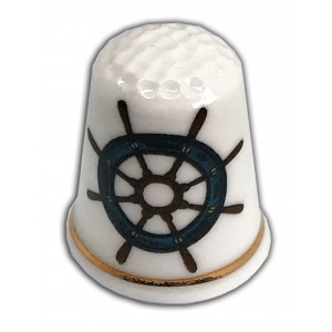 sailing themed personalised china thimble from the thimble guild