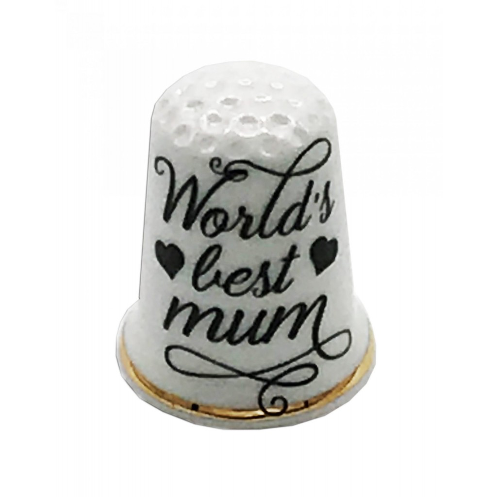 World's Best Mum China thimble