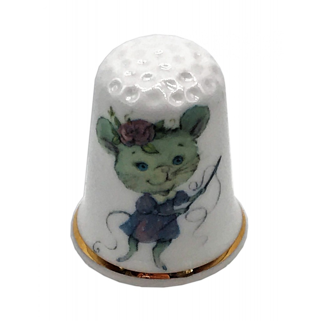 cute mouse personalised thimble