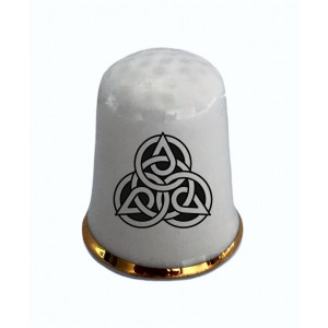 celtic knot personalised china thimble