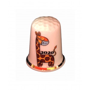 lockdown giraffe china thimble
