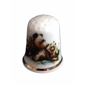 brown bear china thimble