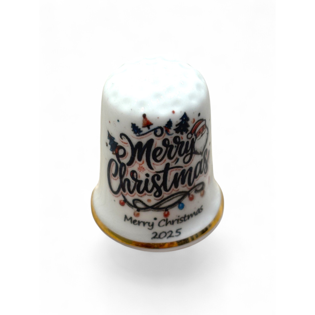 Personalised Christmas 2025 Thimble from The Thimble Guild UK Made