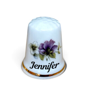 Vintage violet Name & Personalised China Thimble is brought to you by The Thimble Guild.